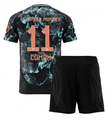 Bayern Munich Kingsley Coman #11 Segunda Equipación Niños 2024-25 Manga Corta (+ Pantalones cortos)